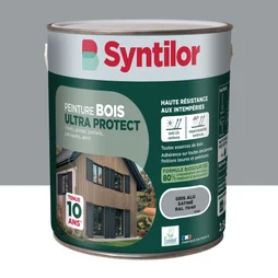 Peinture exterieure bois Ultra protect SYNTILOR gris alu satine  2.5l