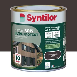 Peinture exterieure bois Ultra protect SYNTILOR terre brulee satine  0.5l