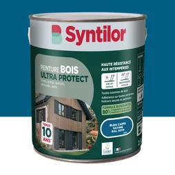 Peinture exterieure bois Ultra protect SYNTILOR bleu capri satine  2.5l