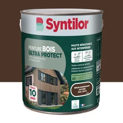 Peinture exterieure bois Ultra protect SYNTILOR brun normand satine  2.5l