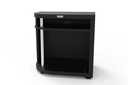 Meuble cuisson arrondi gauche 80x55 cm pour cuisine extérieure LE MARQUIER, noir