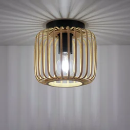 Plafonnier salle de bain Pécan E27 IP44 bambou INSPIRE