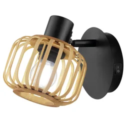 Spot salle de bain Pécan E14 IP44 bambou INSPIRE