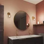 Applique salle de bain Dipsy E14 IP44 verre laiton INSPIRE