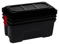 Lot de 3 malles LOCKER, SUNDIS, 75L, L.76,1 x l.39,5 x H.47,8cm