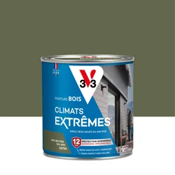 Peinture extérieure bois Climats extrêmes V33 vert bruyere satiné 0.5L