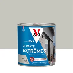 Peinture extérieure bois Climats extrêmes V33 gris agate satiné 0.5L