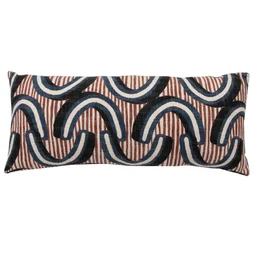 Coussin canvas poke 30x70 cm orange/noir