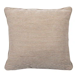 Coussin raye beige sponge 45x45 cm