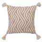 Coussin jacquard jute liane 45x45 cm