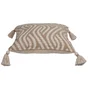 Coussin jacquard jute liane 45x45 cm