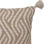 Coussin jacquard jute liane 45x45 cm
