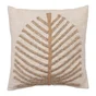 Coussin slub relief jute palme 45x45 cm