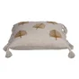 Coussin brode pompons palmette 50x50 cm