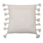 Coussin brode pompons palmette 50x50 cm