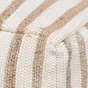 Pouf chindi raye ecru jute 50x50x30 cm