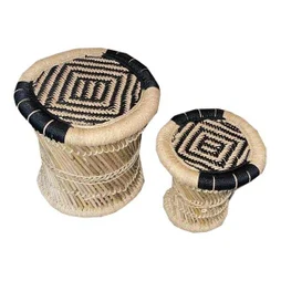Tabouret en bambou africa lot de 2
