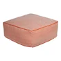 Pouf chenille orange sponge 50x50x20 cm