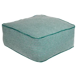 Pouf chenille vert sponge 50x50x20 cm