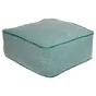 Pouf chenille vert sponge 50x50x20 cm