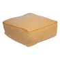 Pouf chenille jaune sponge 50x50x20 cm