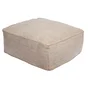 Pouf chenille beige sponge 50x50x20 cm