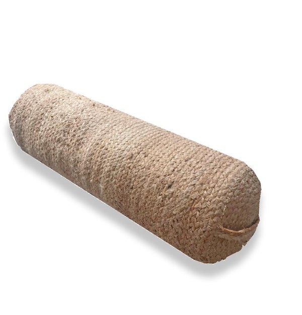 Coussin accoudoir jute naturel 20x60 cm