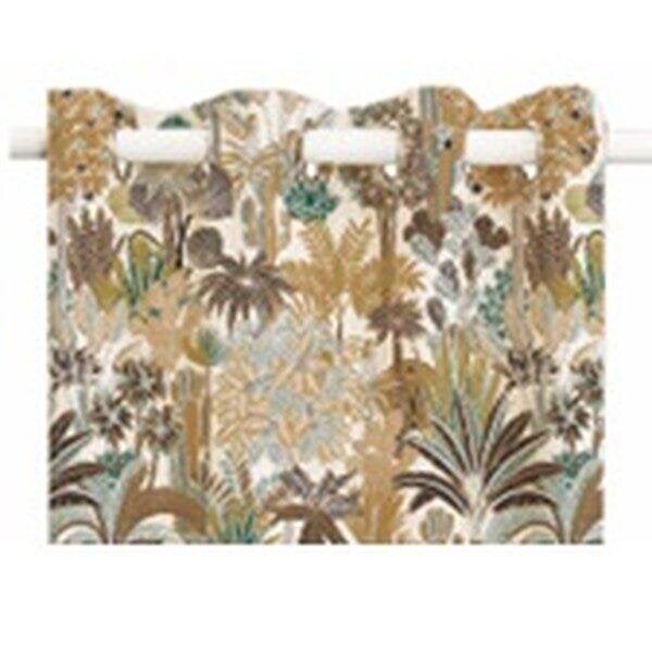 Rideau tamisant sweet jungle coton œillet 135x250 cm multicolore