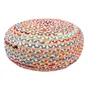 Pouf chindi multico / jute diam 50x20 cm