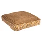 Coussin de sol jute flow imprime ocre50x50 H10 cm