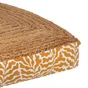 Coussin de sol jute flow imprime ocre50x50 H10 cm