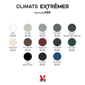Peinture extérieure fer Climats extrêmes V33 gris agate brillant 2L