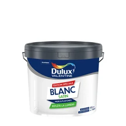 Peinture mur et plafond blanc satin DULUX VALENTINE 10 litres