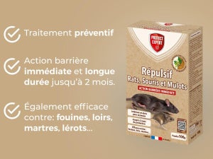 Poudre répulsive rats souris et mulots