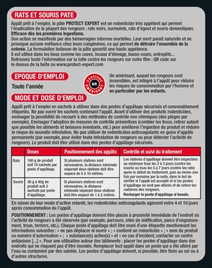 Pâte antirats et souris PROTECT EXPERT, 150g