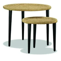 Table gigogne corde 60x50/40x40 lot de 2
