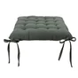 Galette de chaise coton recycle kaki 40x40cm