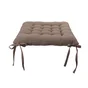 Galette de chaise coton recycle taupe 40x40cm