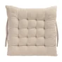 Galette de chaise coton recycle nat 40x40cm