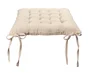Galette de chaise coton recycle nat 40x40cm
