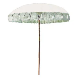 Parasol decoratif bali coton d200x250 cm blanc