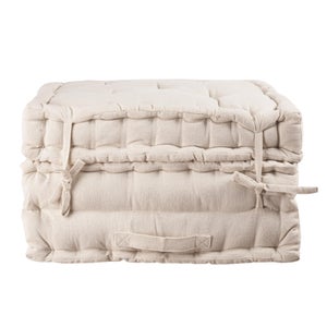 Matelas 3 pieces coton recycle naturel 50x50x30cm