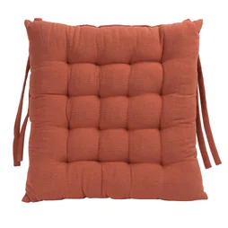 Galette de chaise coton recycle terra 40x40cm