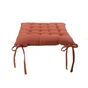 Galette de chaise coton recycle terra 40x40cm