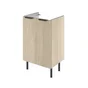 Meuble sous-vasque, 2p L.50cm x H.81.8cm x P.39.6cm effet chêne naturel Easy 3
