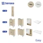 Meuble sous vasque 2t L.70cm x H.81.8cm x P.39.6cm effet chêne naturel Easy 3