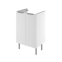 Meuble sous-vasque, 2p L.50cm x H.81.8cm x P.39.6cm blanc mat Easy 3