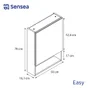 Armoire de toilettee l.50 cm H.70 cm P.16 cm, effet chêne naturel, SENSEA Easy 3