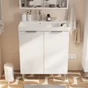 Armoire de toilette l.70 cm H.70 cm P.16 cm, blanc, Easy 3