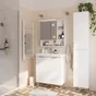 Armoire de toilette l.70 cm H.70 cm P.16 cm, blanc, Easy 3